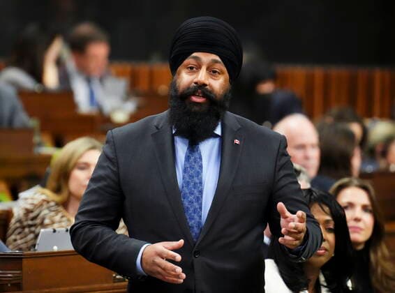 November 28, 2022, Ottawa, ON, Canada: Conservative member of Parliament Jasraj Singh Hallan stands during question period in the House of Commons on Parliament Hill in Ottawa, on Monday, Nov. 28, 2022. Ottawa Canada  - ZUMAc35_ 20221128_zaf_c35_094 Copyright: xSeanxKilpatrickx