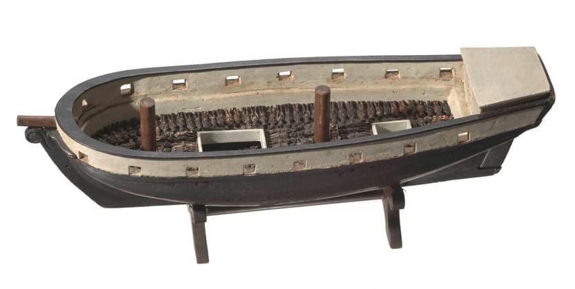 RECORD DATE NOT STATED Folk art model of a slave ship on stand, 1890-1950. Creator: Unknown. Copyright:xHeritagexArt HeritagexImagesx IMAGO ,2833258 ! ACHTUNG: AUFNAHMEDATUM GESCHÄTZT!  Copyright:HeritagexArt HeritagexImagesx IMAGO