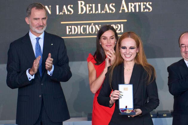 01-12-2022 Tenerife Queen Letizia and King Felipe attend the gold medal for merit of the fine arts 2021 at the Tenerife space for the arts at Santa Cruz at Tenerife. No Spain Â  Copyright: xPPEx