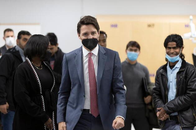 December 1, 2022, London, ON, CANADA: Prime Minister Justin Trudeau is seen during an event promoting dental care for children at Schulich School of Medicine and Dentistry in London, Ont., Thursday, Dec. 1, 2022. London CANADA  - ZUMAc35_ 20221201_zaf_c35_140 Copyright: xNicolexOsbornex