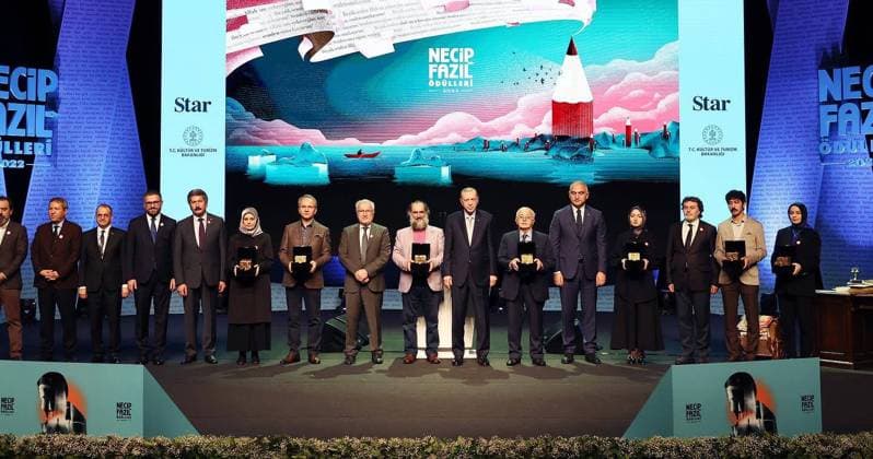 Turkish President Recep Tayyip Erdogan makes a speech during the Necip Fazil Awards Ceremony Turkish President Recep Tayyip Erdogan makes a speech during the Necip Fazil Awards Ceremony at Ataturk Cultural Center in Istanbul, Turkiye on December 02, 2022. Photo by Turkish presidency apaimages Istanbul Istanbul Turkey 021222_TURKIYE_TPO_00 (1) Copyright: xapaimagesxTurkishxpresidencyx xapaimagesx