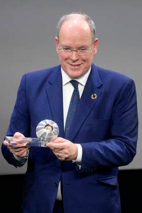 Fürst Albert II. von Monaco bei der Verleihung des 15. Deutschen Nachhaltigkeitspreises 2022 im Maritim Hotel. Düsseldorf, 02.12.2022