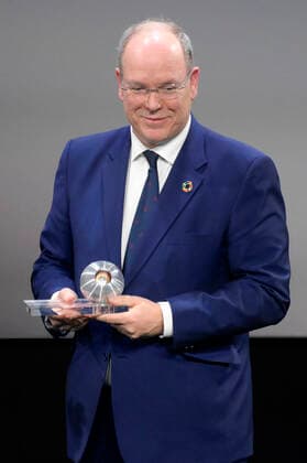 Fürst Albert II. von Monaco bei der Verleihung des 15. Deutschen Nachhaltigkeitspreises 2022 im Maritim Hotel. Düsseldorf, 02.12.2022
