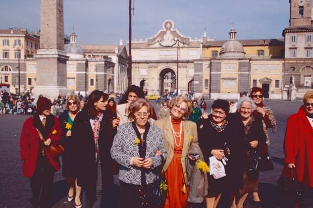 Women in Piazza del Popolo for celebrating the International Women s Day, Rome, Italy 1994 