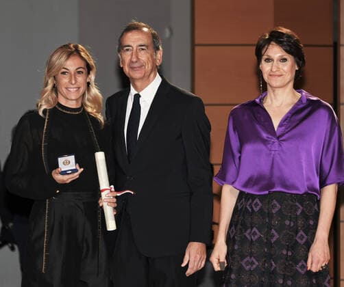 Italien, Verleihung des Verdienstordens der Stadt Mailand Milan,Italy Ambrogini 2022 Giuseppe Sala and the President of the City Council Elena Buscemi will deliver the Civic Merit of the City of Milan during the traditional ceremony to be held at the Teatro Dal Verme, In the picture:Michela Proietti  Copyright: xNickxZonnax xipa-agency.netx xNickxZonnax IPA_IPA34967395