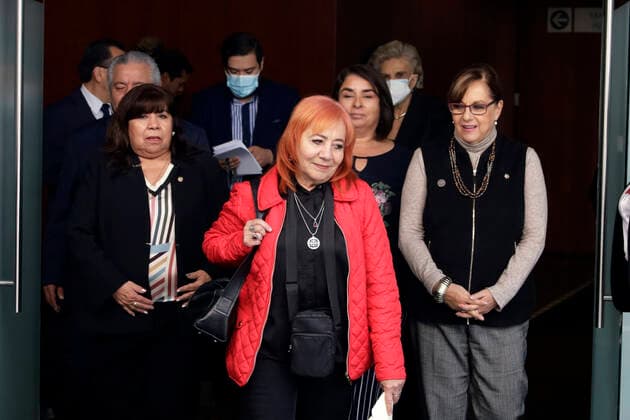 Human rights president appears before the Mexican Senate December 7, 2022, Mexico City, Mexico: The president of the National Human Rights Commission, Rosario Piedra Ibarra prior to her appearance before senators at the Mexican Senate in Mexico City. on December 7, 2022 in Mexico City, Mexico. (Photo by Luis Barron Eyepix Group). Copyright: xLuisxBarronx xEyepixxGroupx LB_20221207_CNDH1
