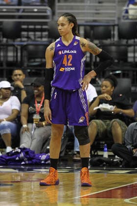 WASHINGTON, DC - JUNE 27: Brittney Griner pictured during a game against the WNBA s Washington Mystics where her team, the Phoenix Mercury, won 101-97. June 27, 2013. Copyright: xmpi34x