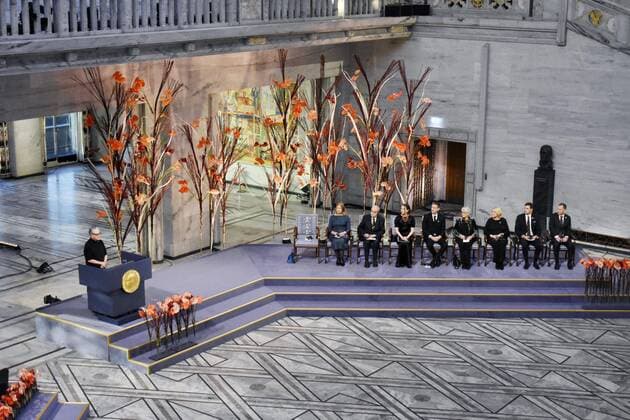 Nobel Peace Prize award ceremony The Nobel Peace Prize award ceremony is held in Oslo on Dec. 10, 2022.  A14AA0001374275P