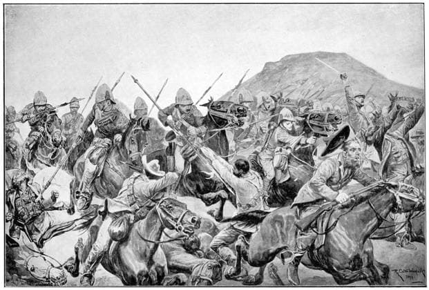 RECORD DATE NOT STATED Charge of the 5th Lancers at Elandslaagte, 2nd Boer War, 21 November 1899. Artist: Richard Caton Woodville II Copyright:xAnnxRonanxPicturexLibrary Heritage-Imagesx IMAGO ,1148675 ! ACHTUNG: AUFNAHMEDATUM GESCHÄTZT!  Copyright:AnnxRonanxPicturexLibrary Heritage-Imagesx IMAGO