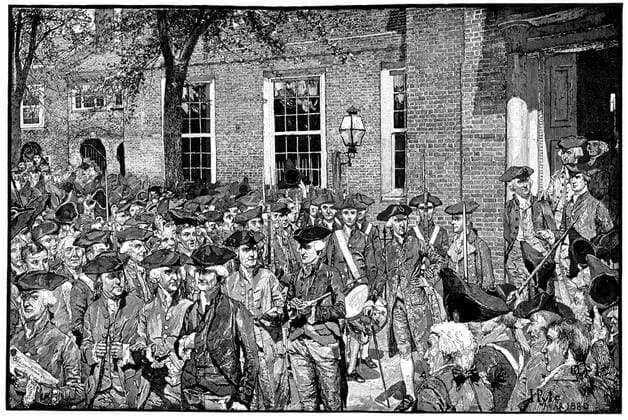 RECORD DATE NOT STATED First Public Reading of the Declaration of Independence, 1776, (1880). Artist: Unknown Copyright:xAnnxRonanxPicturexLibrary Heritage-Imagesx IMAGO ,1151718 ! ACHTUNG: AUFNAHMEDATUM GESCHÄTZT!  Copyright:AnnxRonanxPicturexLibrary Heritage-Imagesx IMAGO