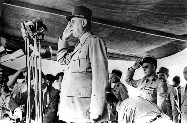 RECORD DATE NOT STATED De Gaulle in Algeria, May 1958. Artist: Anon Copyright:xArtxMedia HeritagexImagesx IMAGO ,1155497 ! ACHTUNG: AUFNAHMEDATUM GESCHÄTZT!  Copyright:ArtxMedia HeritagexImagesx IMAGO