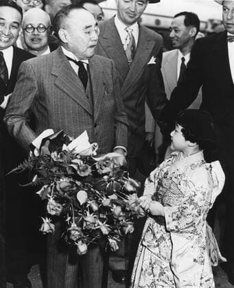RECORD DATE NOT STATED Shigeru Yoshida arrives at the San Francisco Peace Treaty, USA, April 1952. Artist: Unknown Copyright:xArtxMedia HeritagexImagesx IMAGO ,1646675 ! ACHTUNG: AUFNAHMEDATUM GESCHÄTZT!  Copyright:ArtxMedia HeritagexImagesx IMAGO
