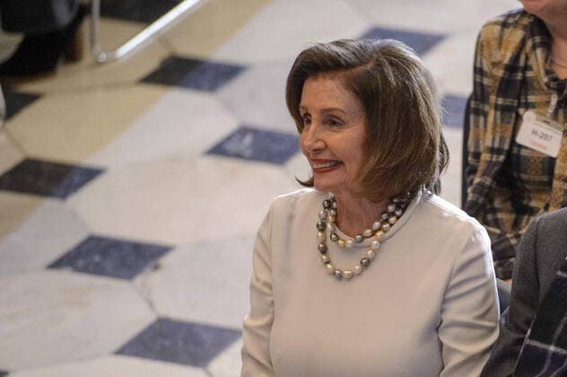 Speaker of the House Nancy Pelosi, D-CA, smiles during her portrait unveiling ceremony in Statuary Hall at the U.S. Capitol in Washington, DC on Wednesday, December 14, 2022. Pelosi is the first female speaker of the house.  WAP20221214334 BONNIExCASH