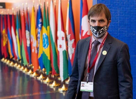 December 16, 2022, Montreal, PQ, Canada: Canada Environment Minister Steven Guilbeault leaves a news conference at the COP15 UN conference on biodiversity in Montreal, on Friday, December 16, 2022. Montreal Canada  - ZUMAc35_ 20221216_zaf_c35_030 Copyright: xPaulxChiassonx