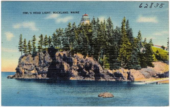 RECORD DATE NOT STATED Owl s Head Light, Rockland, Maine , Lighthouses, Tichnor Brothers Collection, postcards of the United States Copyright: xpiemagsx postcardpie-18135 !ACHTUNG AUFNAHMEDATUM GESCHÄTZT!