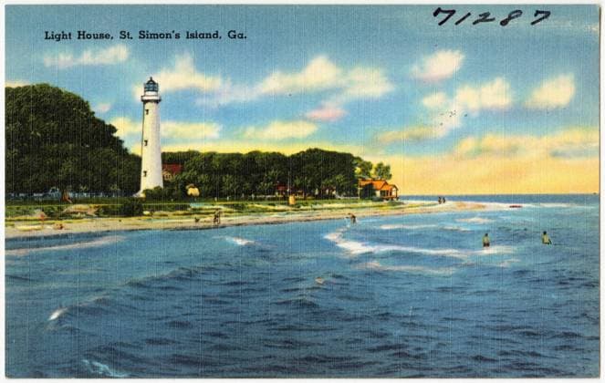 RECORD DATE NOT STATED Light house, St. Simon s Island, Ga. , Lighthouses, Tichnor Brothers Collection, postcards of the United States Copyright: xpiemagsx digcompie09122022-74416 !ACHTUNG AUFNAHMEDATUM GESCHÄTZT!