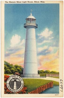 RECORD DATE NOT STATED The historic Biloxi Light House, Biloxi, Miss. , Lighthouses, Tichnor Brothers Collection, postcards of the United States Copyright: xpiemagsx postcardpie-11357 !ACHTUNG AUFNAHMEDATUM GESCHÄTZT!
