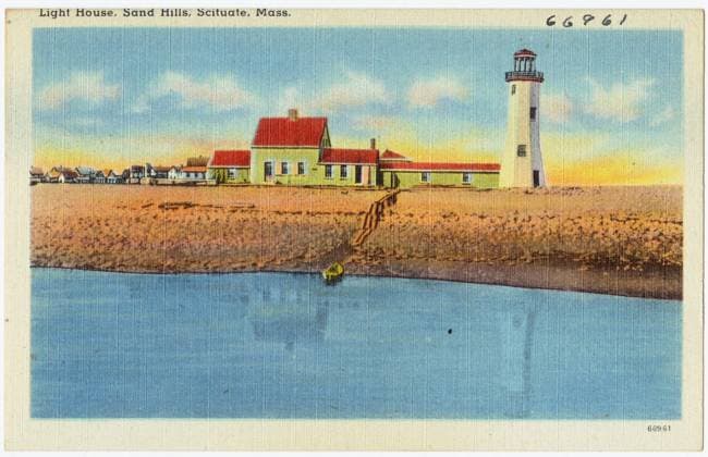 RECORD DATE NOT STATED Light house, Sand Hills, Scituate, Mass. , Lighthouses, Tichnor Brothers Collection, postcards of the United States Copyright: xpiemagsx digcompie09122022-74429 !ACHTUNG AUFNAHMEDATUM GESCHÄTZT!