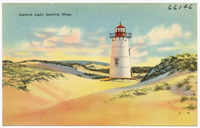 RECORD DATE NOT STATED Ipswich Light, Ipswich, Mass. , Beaches, Lighthouses, Tichnor Brothers Collection, postcards of the United States Copyright: xpiemagsx postcardpie-12627 !ACHTUNG AUFNAHMEDATUM GESCHÄTZT!