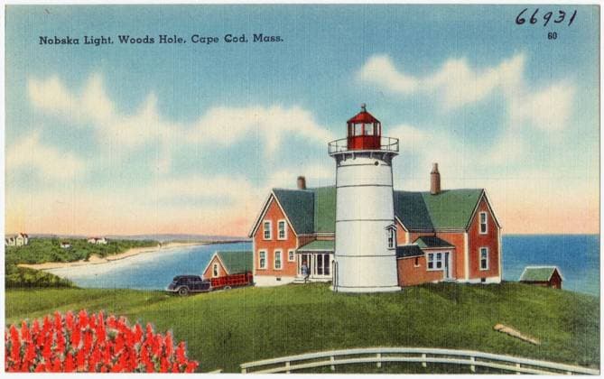 RECORD DATE NOT STATED Nobska Light, Woods Hole, Cape Cod, Mass. , Lighthouses, Nobska Lighthouse Mass., Tichnor Brothers Collection, postcards of the United States Copyright: xpiemagsx digcompie09122022-90056 !ACHTUNG AUFNAHMEDATUM GESCHÄTZT!