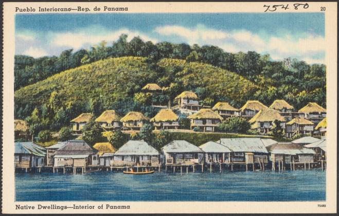 RECORD DATE NOT STATED Pueblo interiorano - Rep. de Panama - Native dwellings - interior of Panama , Villages, Dwellings, Tichnor Brothers Collection, postcards of the United States Copyright: xpiemagsx digcompie09122022-105346 !ACHTUNG AUFNAHMEDATUM GESCHÄTZT!
