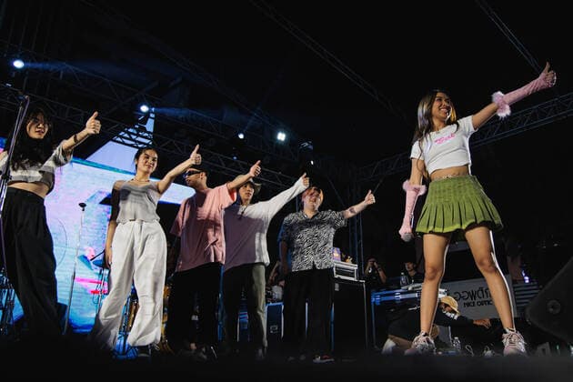 December 18, 2022, Bangkok, Thailand: Milli (Danupha Khanatheerakul), Thai rapper performs during a live concert in Siam music festival 2022 at Siam square in Bangkok. Bangkok Thailand - ZUMAs197 20221218_zaa_s197_107 Copyright: xVaruthxPongsapipattx