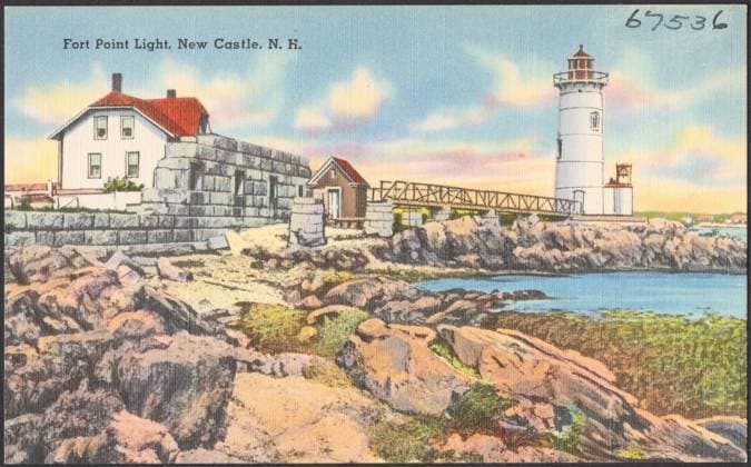 RECORD DATE NOT STATED Fort Point Light, New Castle, N. H. , Lighthouses, Tichnor Brothers Collection, postcards of the United States Copyright: xpiemagsx digcompie09122022-52501 !ACHTUNG AUFNAHMEDATUM GESCHÄTZT!