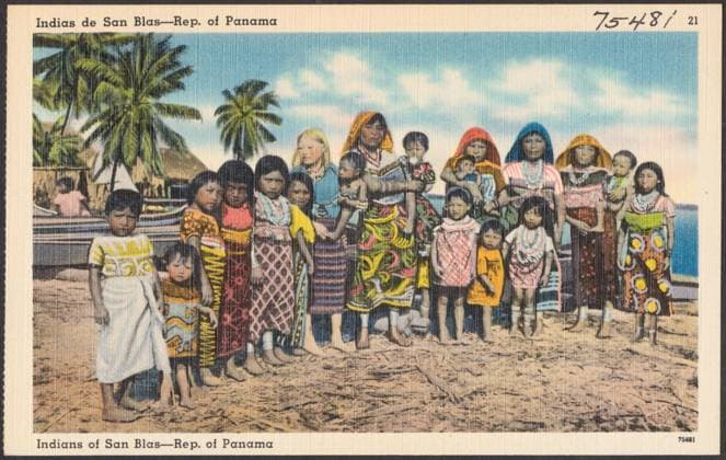 RECORD DATE NOT STATED Indias de San Blas - Rep. de Panama - Indians of San Blas - Rep. of Panama , Indigenous peoples, Children, Cuna Indians, Tichnor Brothers Collection, postcards of the United States Copyright: xpiemagsx digcompie09122022-65652 !ACHTUNG AUFNAHMEDATUM GESCHÄTZT!