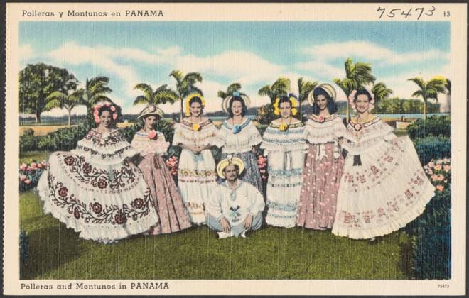 RECORD DATE NOT STATED Polleras y Montunos en Panama - Polleras and Montunos in Panama , Clothing & dress, Tichnor Brothers Collection, postcards of the United States Copyright: xpiemagsx postcardpie-19146 !ACHTUNG AUFNAHMEDATUM GESCHÄTZT!