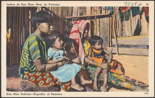 RECORD DATE NOT STATED Indias de San Blas - Rep. de Panama - Indians of San Blas - Rep. of Panama , Indigenous peoples, Children, Cuna Indians, Tichnor Brothers Collection, postcards of the United States Copyright: xpiemagsx digcompie09122022-65657 !ACHTUNG AUFNAHMEDATUM GESCHÄTZT!