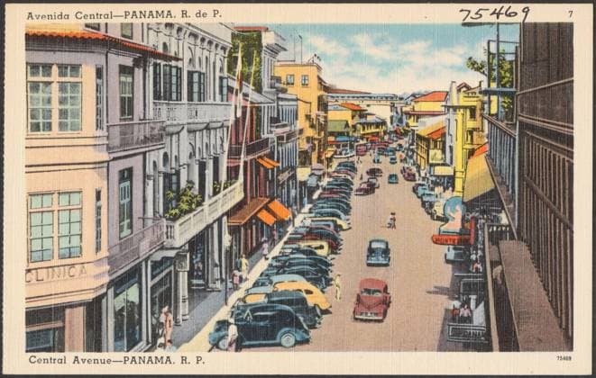 RECORD DATE NOT STATED Avenida Central - Panama R. de P. - Central Avenue - Panama, R. P. , Streets, Cities & towns, Automobiles, Tichnor Brothers Collection, postcards of the United States Copyright: xpiemagsx digcompie09122022-18813 !ACHTUNG AUFNAHMEDATUM GESCHÄTZT!