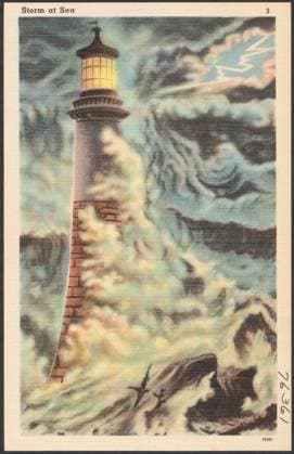 RECORD DATE NOT STATED Storm at sea , Storms, Lighthouses, Tichnor Brothers Collection, postcards of the United States Copyright: xpiemagsx postcardpie-23309 !ACHTUNG AUFNAHMEDATUM GESCHÄTZT!
