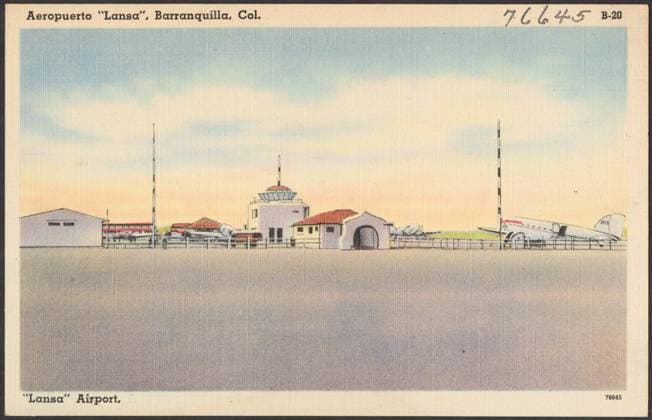 RECORD DATE NOT STATED Aeropuerto Lansa, Barranquilla, Col. - Lansa airport , Airports, Tichnor Brothers Collection, postcards of the United States Copyright: xpiemagsx digcompie09122022-10514 !ACHTUNG AUFNAHMEDATUM GESCHÄTZT!