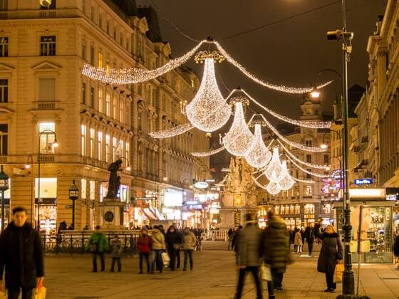 der Graben mit festlicher Weihnachtsbeleuchtung, Oesterreich, Wien the Graben with festive Christmas lighting, Austria, Vienna BLWS677602 *** the Trench with more festive christmas lights, Austria, Vienna The Trench With Festive Christmas lighting, Austria, Vienna BLWS677602 Copyright: xblickwinkel McPHOTO BilderBoxx