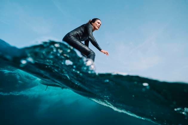 Creative Highlights Symbolbilder Close up split image of female surfer on a wave Santa Cruz de Tenerife, CN, Spain CR_SEVI200623C-347238-01 ,model released, Symbolfoto