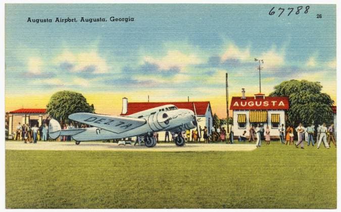 RECORD DATE NOT STATED Augusta Airport, Augusta, Georgia , Airports, Tichnor Brothers Collection, postcards of the United States Copyright: xpiemagsx postcardpie-1412 !ACHTUNG AUFNAHMEDATUM GESCHÄTZT!