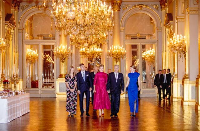 Entertainment Themen der Woche KW51 Entertainment Bilder des Tages 20-12-2022 Brussels Princess Eleonore, Prince Emmanuel, Queen Mathilde, King Filip and Princess Elisabeth at the Christmas concert, in the Throne Room (Salle du Trone - Troonzaal) at the Royal Palace in Brussels. Â  Copyright: xPPEx