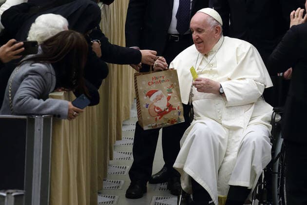 Entertainment Themen der Woche KW51 Entertainment Bilder des Tages News Bilder des Tages December 21, 2022, Vatican City State, Holy See: POPE FRANCIS during the Wednesday general audience in St. Paul VI Hall at the Vatican. Vatican City State Holy See - ZUMAi15_ 20221221_zaf_i15_039 Copyright: xEvandroxInettix