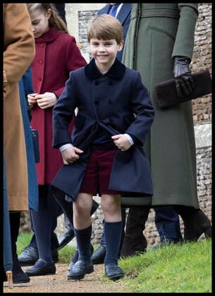 . 25 12 2022. Sandringham , United Kingdom. Prince Louis leaving the Christmas Day church service at Sandringham, United Kingdom.  xStephenxLockx xi-Imagesx IIM-24035-0082