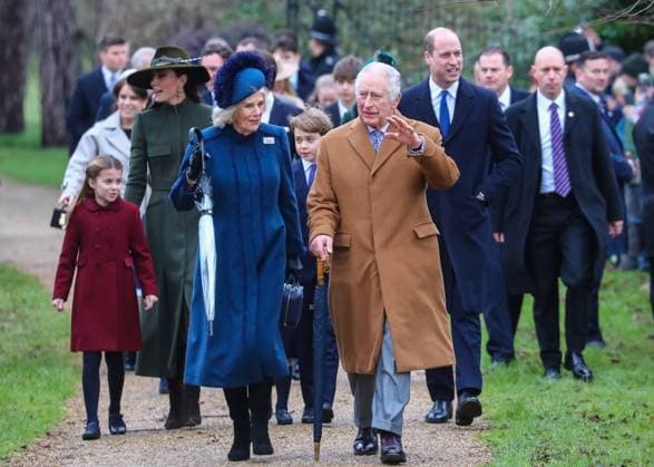King Charles III, accompanied by Camilla Queen Consort and members of the extended Royal Family, attend the traditional Christmas Day morning service at St. Mary Magdelene Church on the Sandringham estate in Norfolk Featuring: King Charles III, Camilla Queen Consort, Princess Charlotte, Prince William Where: King s Lynn, Norfolk, United Kingdom When: 25 Dec 2022 Credit: John Rainford Cover Images **NOT AVAILABLE FOR PUBLICATION IN THE UK**