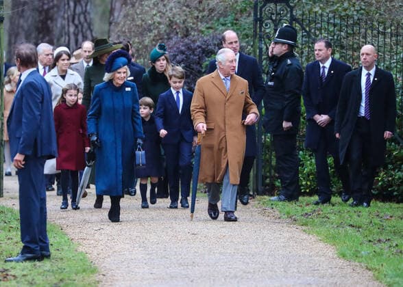 King Charles III, accompanied by Camilla Queen Consort and members of the extended Royal Family, attend the traditional Christmas Day morning service at St. Mary Magdelene Church on the Sandringham estate in Norfolk Featuring: King Charles III, Camilla Queen Consort, Princess Charlotte, Prince William Where: King s Lynn, Norfolk, United Kingdom When: 25 Dec 2022 Credit: John Rainford Cover Images **NOT AVAILABLE FOR PUBLICATION IN THE UK**