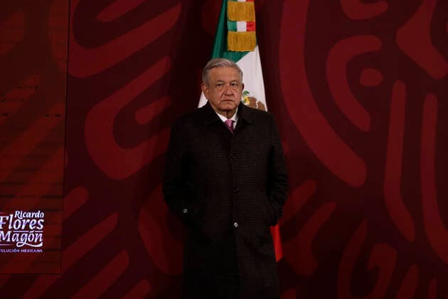 President of Mexico in conference before reporters December 26, 2022, Mexico City, Mexico: Mexican President Andres Manuel Lopez Obrador during a conference with reporters at the National Palace in Mexico City, Mexico on December 26, 2022 in Mexico City, Mexico (Photo by Luis Barron Eyepix Group). Copyright: xLuisxBarronx xEyepixxGroupx _MG_0937