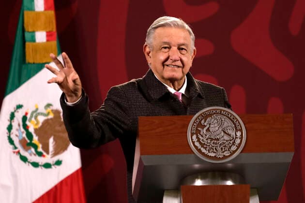 December 26, 2022, Mexico City, Mexico: Mexican President Andres Manuel Lopez Obrador during a conference with reporters at the National Palace in Mexico City, Mexico on December 26, 2022 in Mexico City, Mexico Mexico City Mexico - ZUMAe321 20221226_zia_e321_053 Copyright: xLuisxBarronx