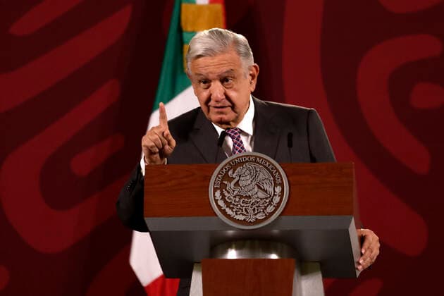 President of Mexico in conference before the media December 27, 2022, Mexico City, Mexico: Mexican President Andres Manuel Lopez Obrador during a conference with reporters at the National Palace in Mexico City, Mexico on December 27, 2022 in Mexico City, Mexico (Photo by Luis Barron Eyepix Group). Copyright: xLuisxBarronx xEyepixxGroupx LB_20221227_AMLO14