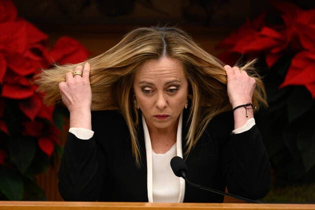 News Themen der Woche KW52 News Bilder des Tages Giorgia Meloni, Italy s prime minister, during her first year-end press conference in Rome, Italy, on Thursday, Dec. 29, 2022  Copyright: xFabrizioxCorradettix xipa-agencyx xLivexMediax IPA_IPA35267484