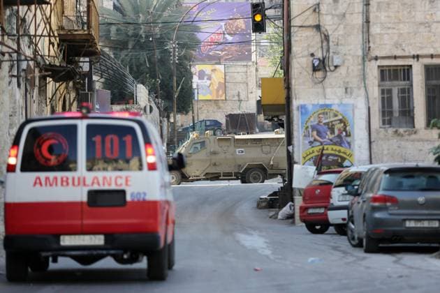 News Themen der Woche KW52 A vehicles of Israeli forces deploying during a raid in the old city of Nablus, in the West Bank A vehicles of Israeli forces deploying during a raid in the old city of Nablus, in the West Bank, on December 30, 2022. Photo by Shadi Jarar ah apaimages Nablus West Bank Palestinian Territory 301222_NABLUS_SHJ_00 (7) Copyright: xapaimagesxShadixJarar ahx xapaimagesx