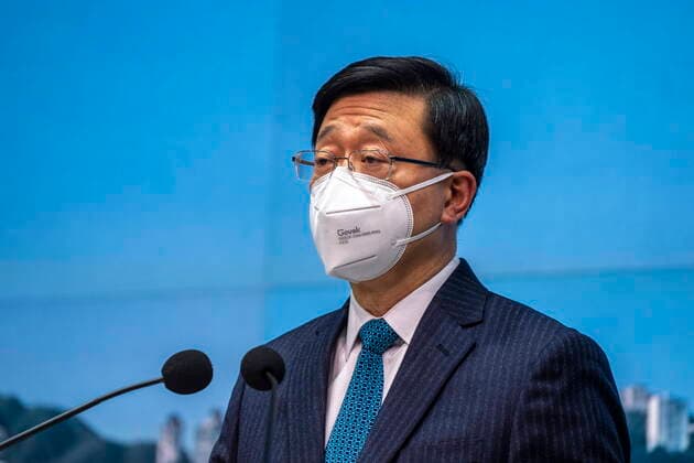 News Themen der Woche KW52 News Bilder des Tages Hong Kong Chief Executive Press Conference Hong Kong Chief Executive John Lee speaking at a press conference on December 30, 2022 in Hong Kong, China. The National People s Congress Standing Committee (NPCSC) today passed a new interpretation of the National Security Law according to state media reports. Hong Kong China  Copyright: xVernonxYuenx originalFilename: yuen-hongkong221230_npYnm.jpg