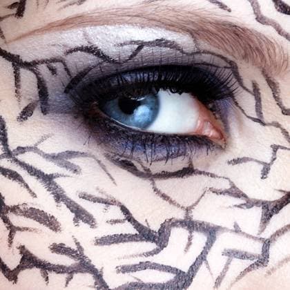 closeup of eyezone bodyart close up of girl s eye zone bodyart Copyright: xZoonar.com SergxZastavkinx 3975300 ,model released, Symbolfoto ,property released