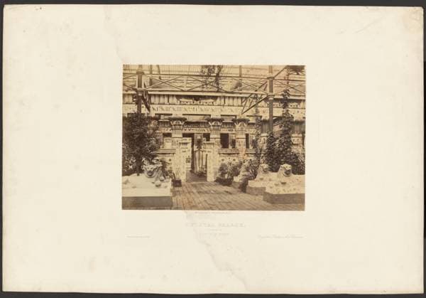 RECORD DATE NOT STATED Crystal Palace, Entrance to Egyptian Court. Philip H. Delamotte (British, 1820 - 1889) Copyright: xpiemagsx gb14988 !ACHTUNG AUFNAHMEDATUM GESCHÄTZT!