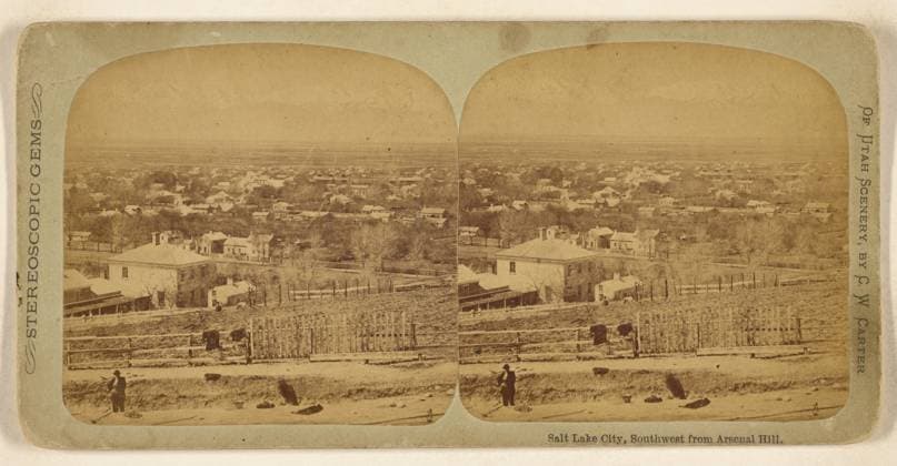 RECORD DATE NOT STATED Salt Lake City, Southwest from Arsenal Hill.. Charles William Carter (American, 1832 - 1918) Copyright: xpiemagsx gb32117 !ACHTUNG AUFNAHMEDATUM GESCHÄTZT!